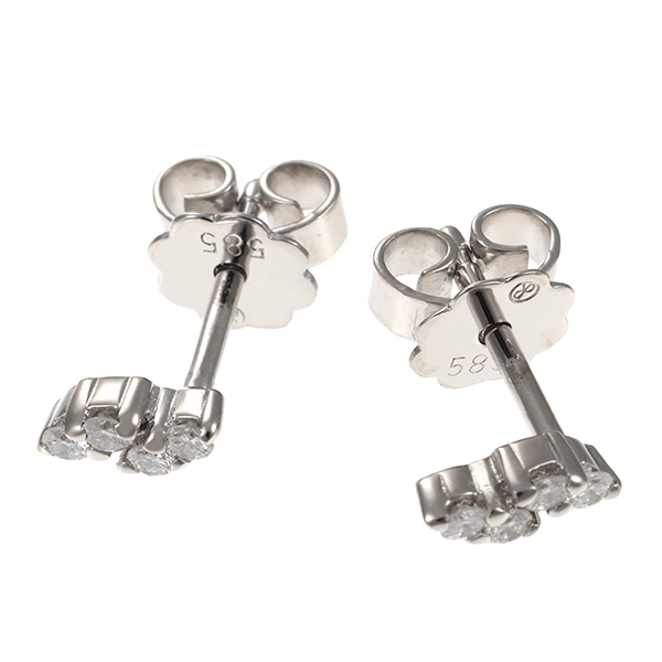 Ohrstecker, 14K, Weißgold, Brillanten 0,16 ct