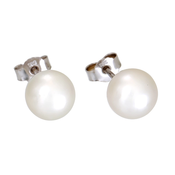 Ohrstecker, 14K, Weißgold, Zuchtperlen