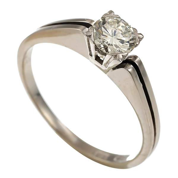 Diamantring, 18K, Weißgold, Brillant 0,40 ct