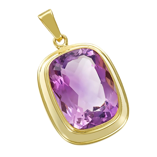Anhänger, 14K, Gelbgold, Amethyst