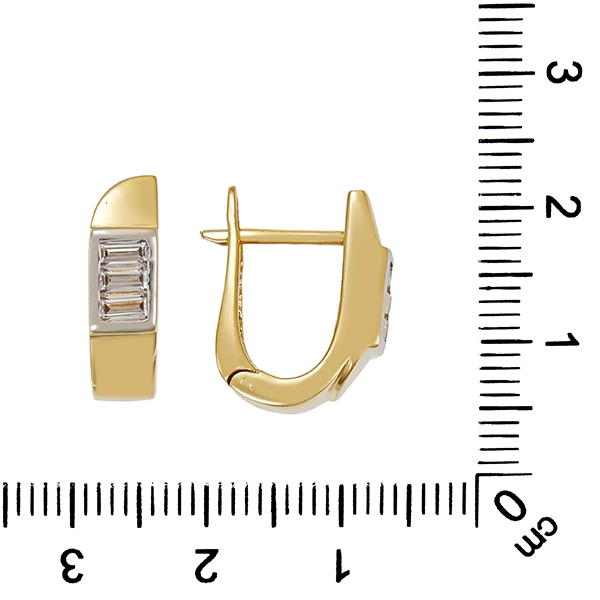 Creolen, 14K, Gelbgold, Zirkonia