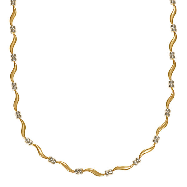 Collier, 14K, Gelb-/Weißgold