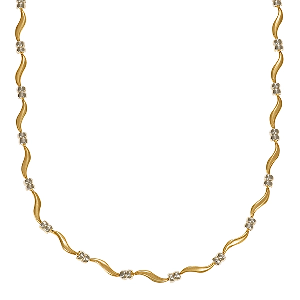 Collier, 14K, Gelb-/Weißgold