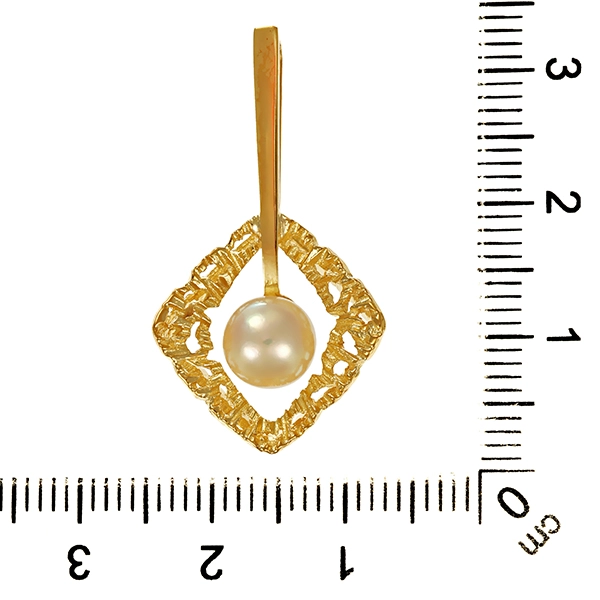 Anhänger, 14K, Gelbgold, Zuchtperle