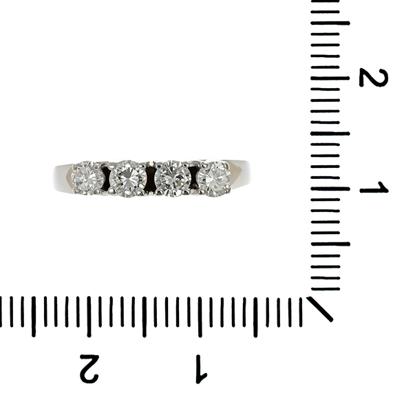 Ring, 14K, Weißgold, Brillanten