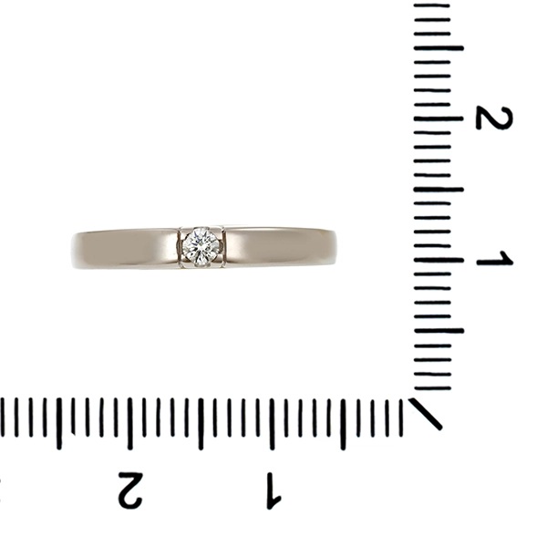 Diamantring, 8K, Weißgold, Brillant