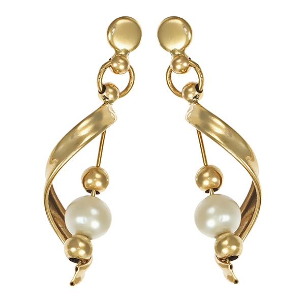 Steckhänger, 14K, Gelbgold, Zuchtperlen