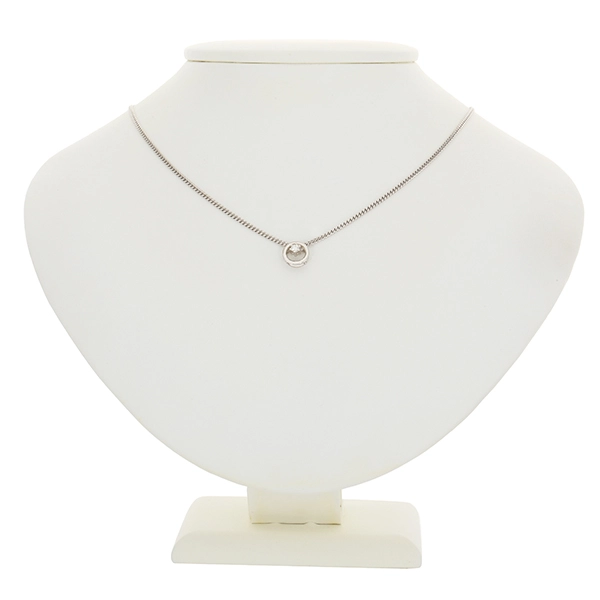 Collier, 14K, Weißgold, Brillant