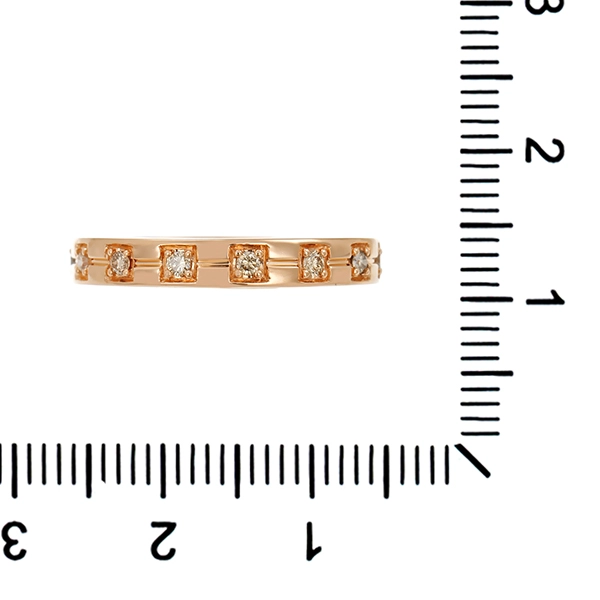 Diamantring, 14K, Rotgold, Brillanten 0,28 ct