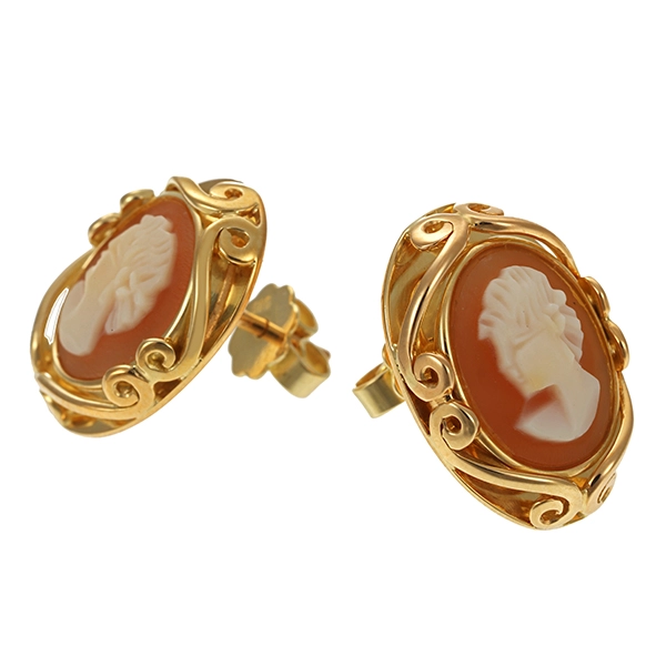Ohrstecker, 14K, Gelbgold, Gemme