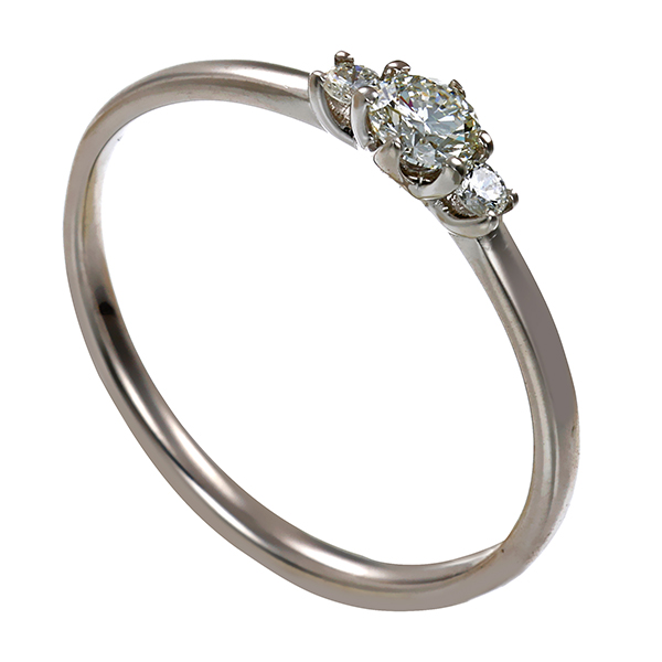 Diamantring, 14K, Weißgold, Brillanten 0,25 ct
