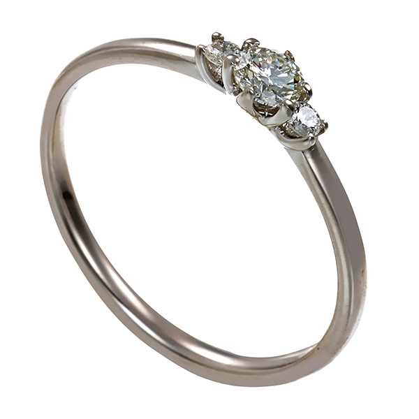 Diamantring, 14K, Weißgold, Brillanten 0,25 ct