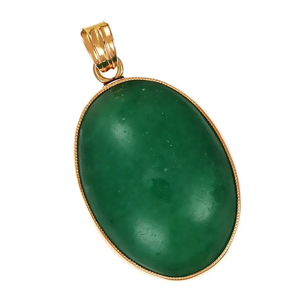 Anhänger, 14K, Gelbgold, Aventurin