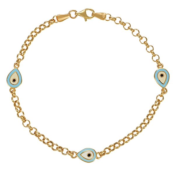 Armband, 14K, Gelbgold, Schmuckstein