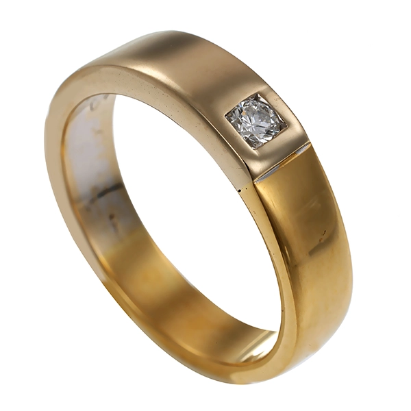 Diamantring, 14K, Gelb-/Weißgold, Brillant