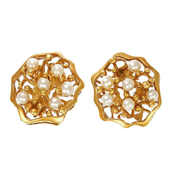 Ohrstecker, 14K, Gelbgold, Perlen