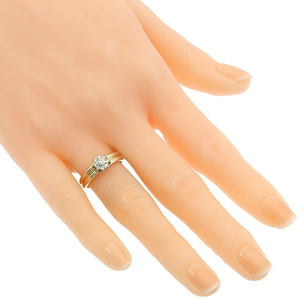 Diamantring, 14K, Gelbgold, Brillanten 0,10 ct
