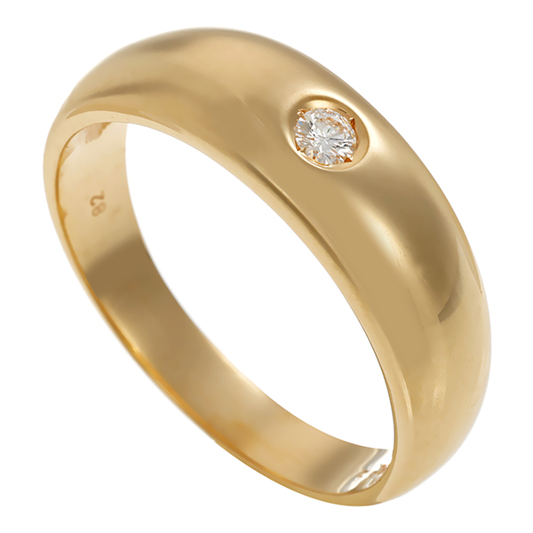Diamantring, 14K, Gelbgold, Brillant 0,10 ct