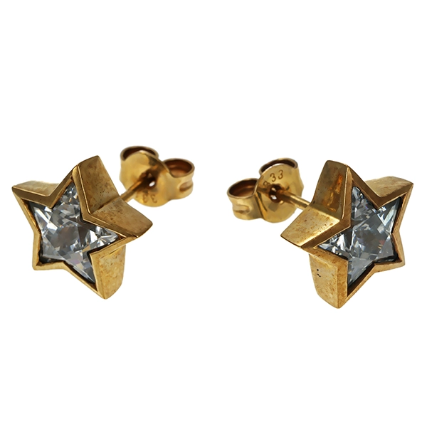 Ohrstecker, 8K, Gelbgold, Zirkonia