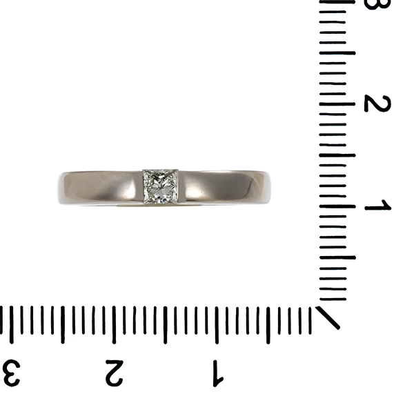 Diamantring, 14K, Weißgold, Diamant 0,20 ct