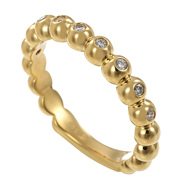 Brillantring, 14K, Gelbgold