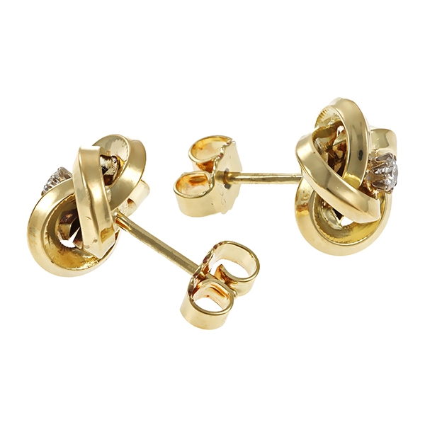 Ohrstecker, 14K, Gelbgold, Brillanten