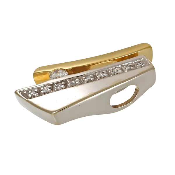 Anhänger, 14K, Gelb-/Weißgold, Brillant, Diamanten