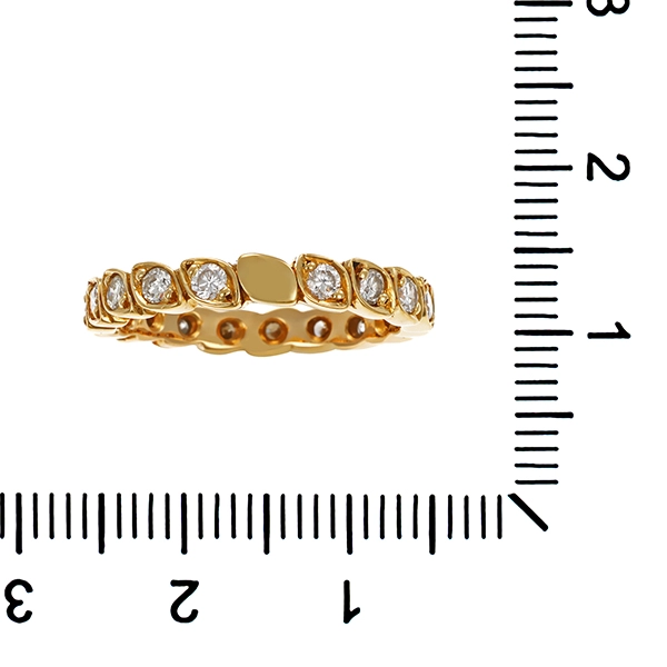 Diamantring, 14K, Gelbgold, Brillanten