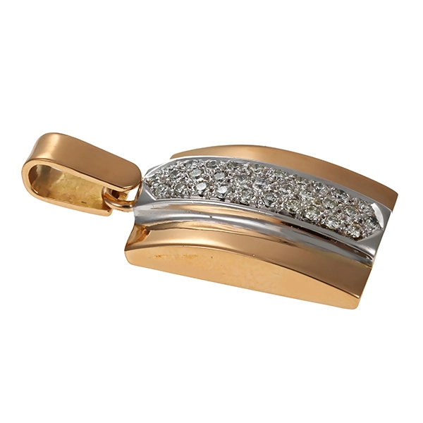 Anhänger, 18K, Gelb-/Weißgold, Brillanten