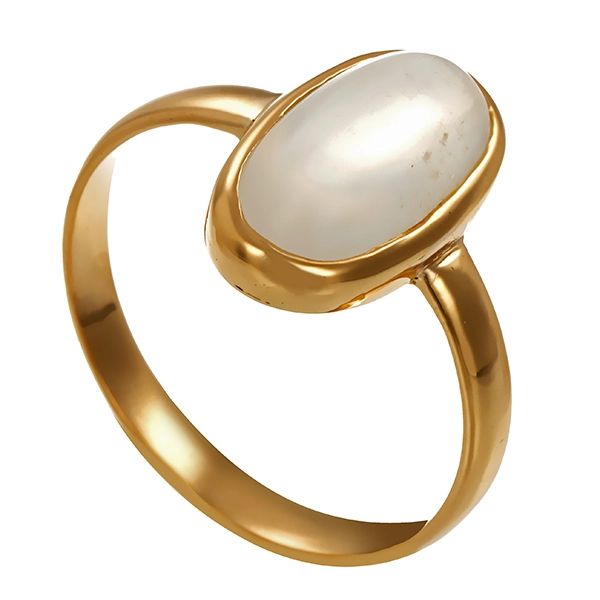 Ring, 18K, Gelbgold, Mondstein