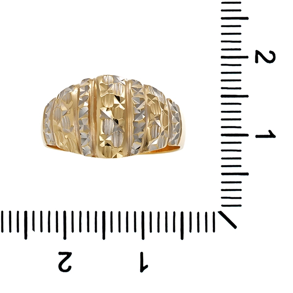 Ring, 14K, Gelb/Weißgold