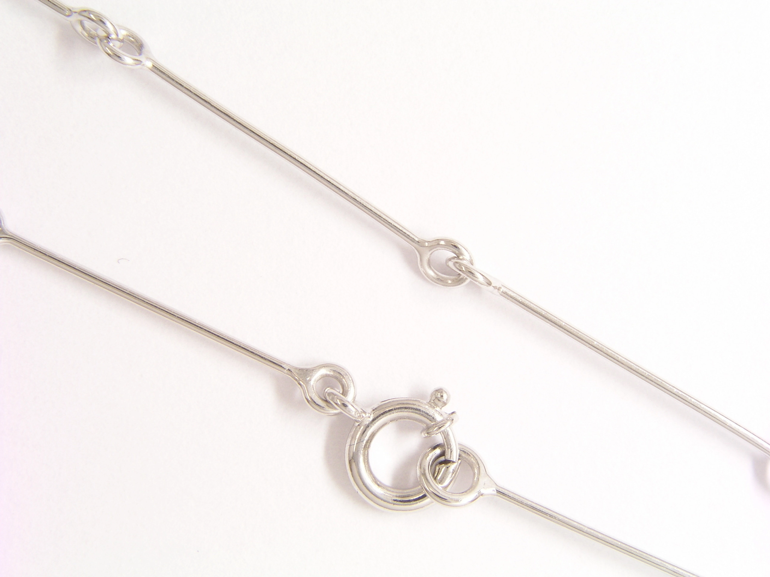 Collier, 18K, Weißgold, Achat, Brillant