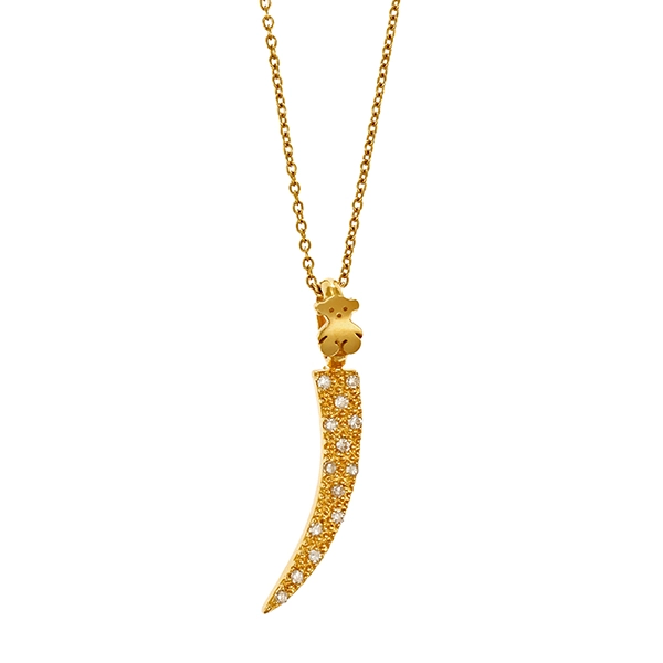Collier, 18K, Gelbgold, Zirkonia