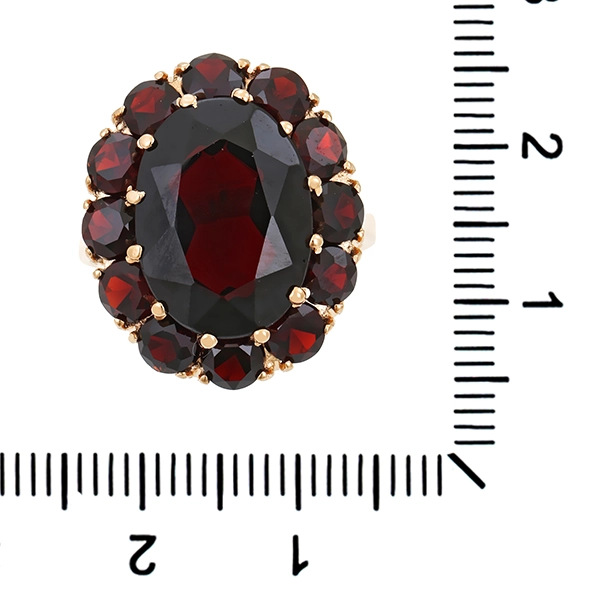 Ring, 14K, Gelbgold, Granat
