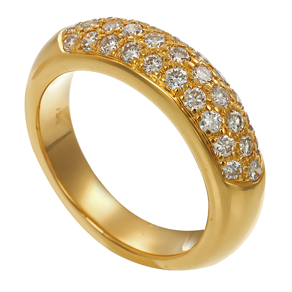 Brillantring, 18K, Gelbgold