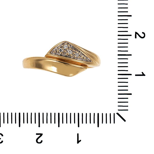 Diamantring, 9K, Gelb-/Weißgold, Diamant