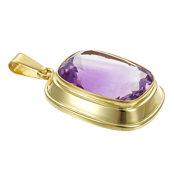 Anhänger, 14K, Gelbgold, Amethyst