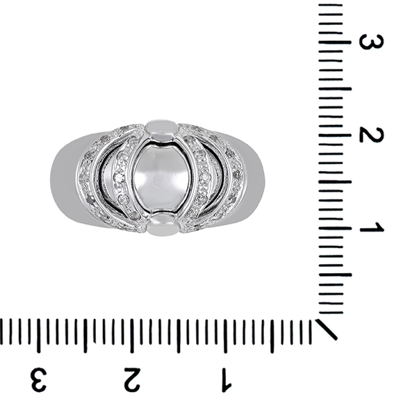 Diamantring, 18K, Weißgold, Brillanten 0,24 ct