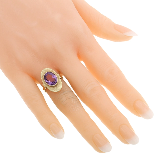 Ring, 14K, Gelbgold, Amethyst