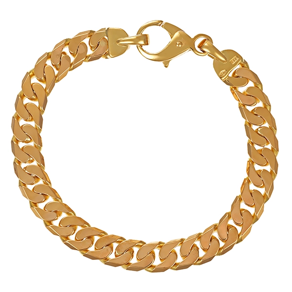 Armband, 18K, Gelbgold, Flachpanzer-