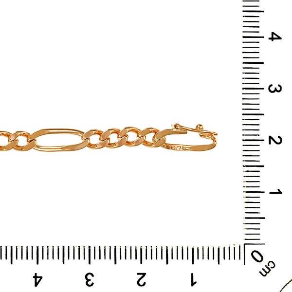 Armband, 14K, Gelbgold, Figaro-