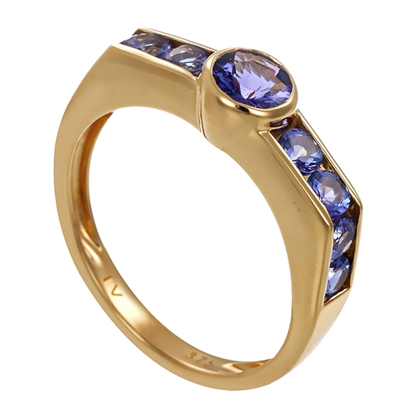Ring, 9K, Gelbgold, Tansanit