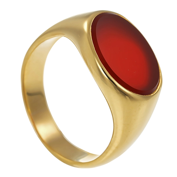 Ring, 18K, Gelbgold, Karneol