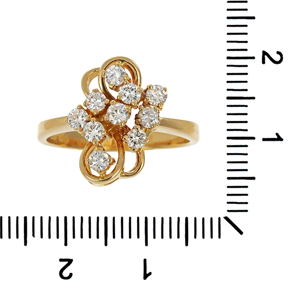 Ring, 18K, Gelbgold, Brillanten