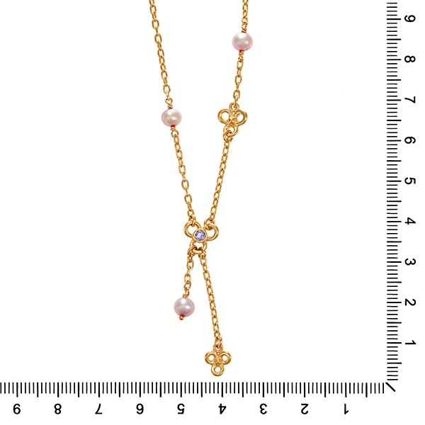 Collier, 14K, Gelbgold, Perle