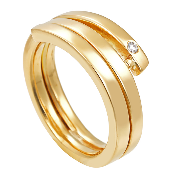 Diamantring, 18K, Gelbgold, Brillant