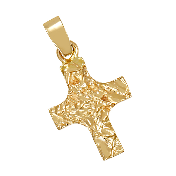 Anhänger, 14K, Gelbgold, Kreuz