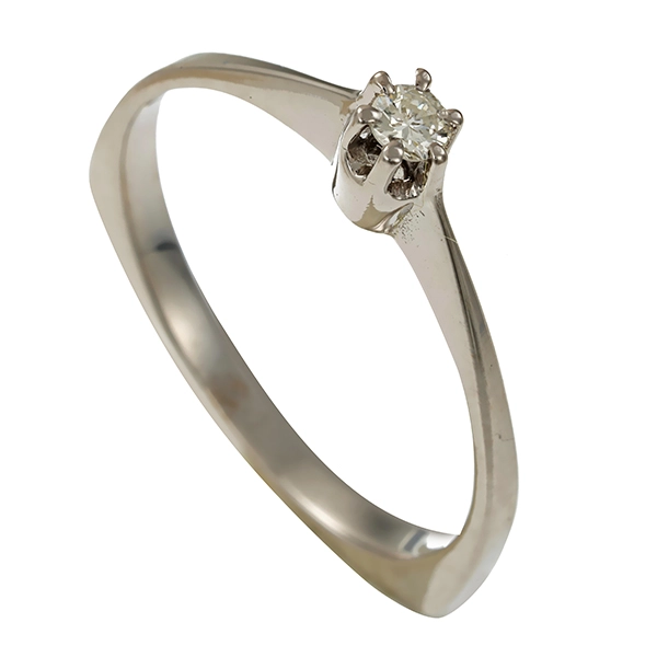 Diamantring, 14K, Weißgold, Brillant