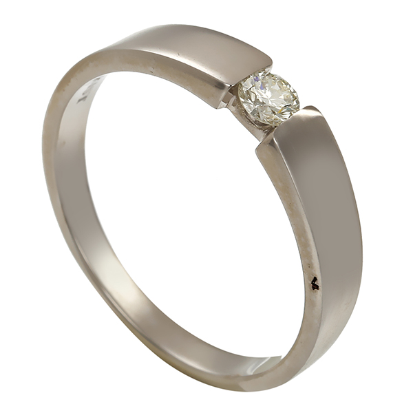 Brillantring, 14K, Weißgold, 0,10ct, Christ