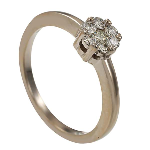 Diamantring, 14K, Weißgold, Brillanten 0,23 ct